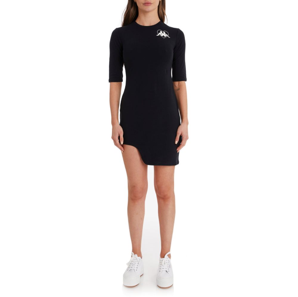 Kappa Authentic Wloclawek Dress Black | AJ6037254