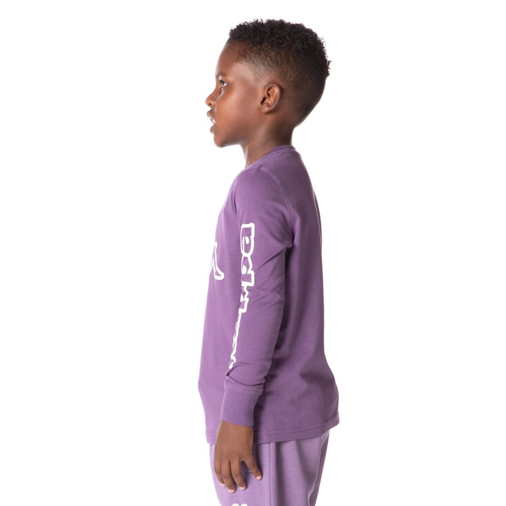 Kappa Logo Aby T Shirts Purple | UD6135840