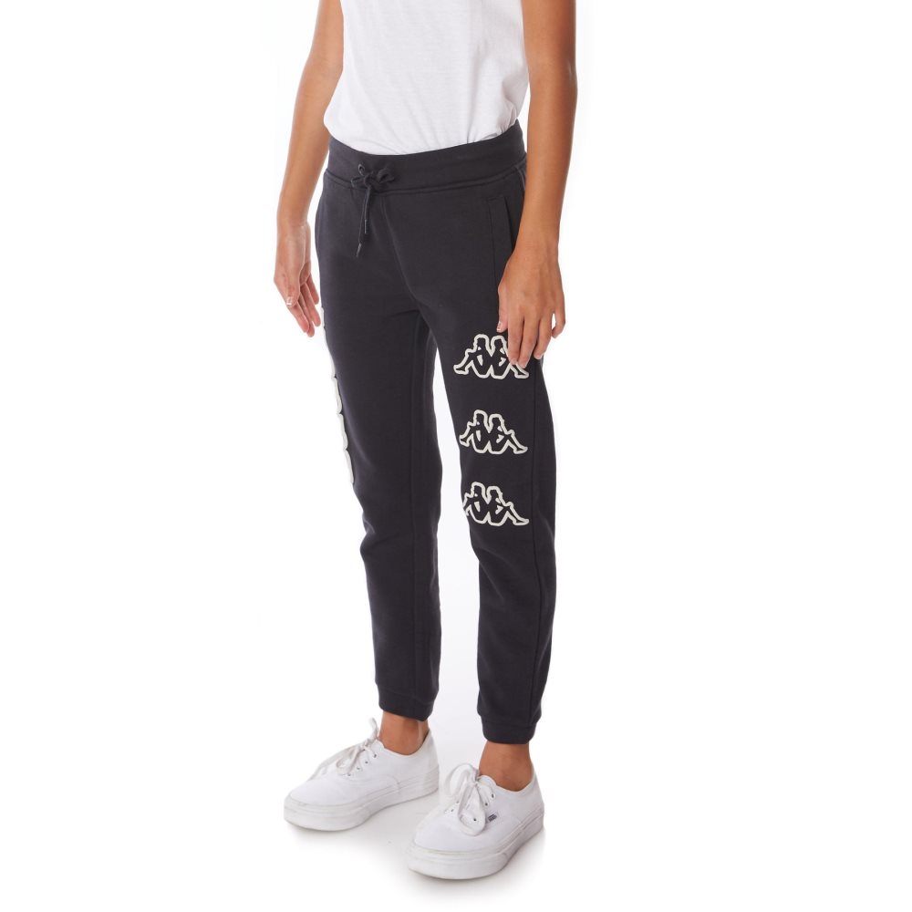 Kappa Logo Arsyx Sweatpants Black | MD2970356