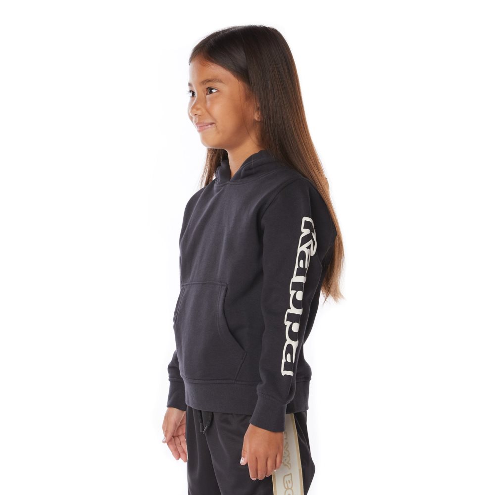 Kappa Logo Avo Hoodie Black | JU3061578