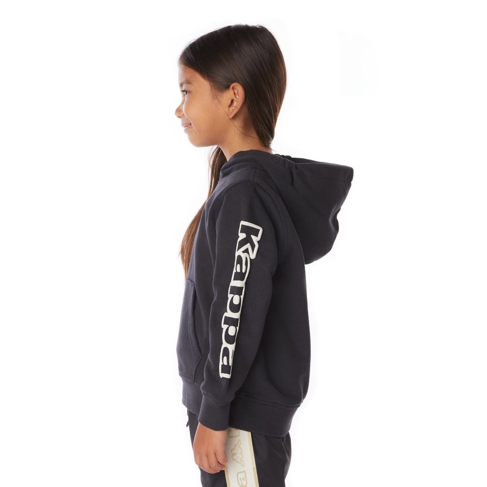 Kappa Logo Avo Hoodie Black | JU3061578