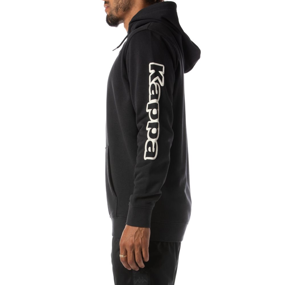 Kappa Logo Avo Hoodie Black | WU5837069