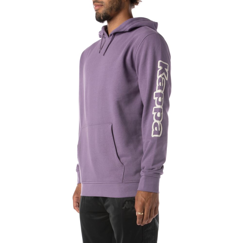Kappa Logo Avo Hoodie Purple | CI1250739