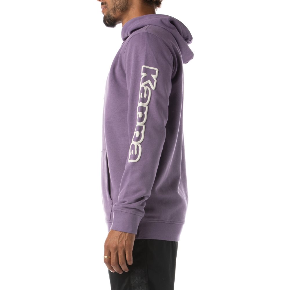 Kappa Logo Avo Hoodie Purple | CI1250739