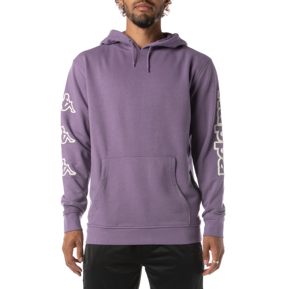 Kappa Logo Avo Hoodie Purple | CI1250739