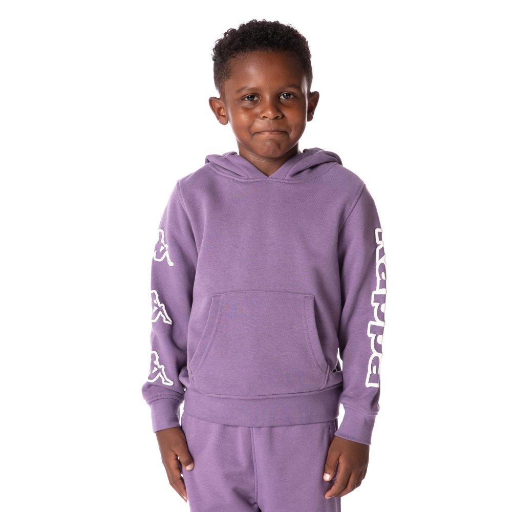 Kappa Logo Avo Hoodie Purple | FT7960431