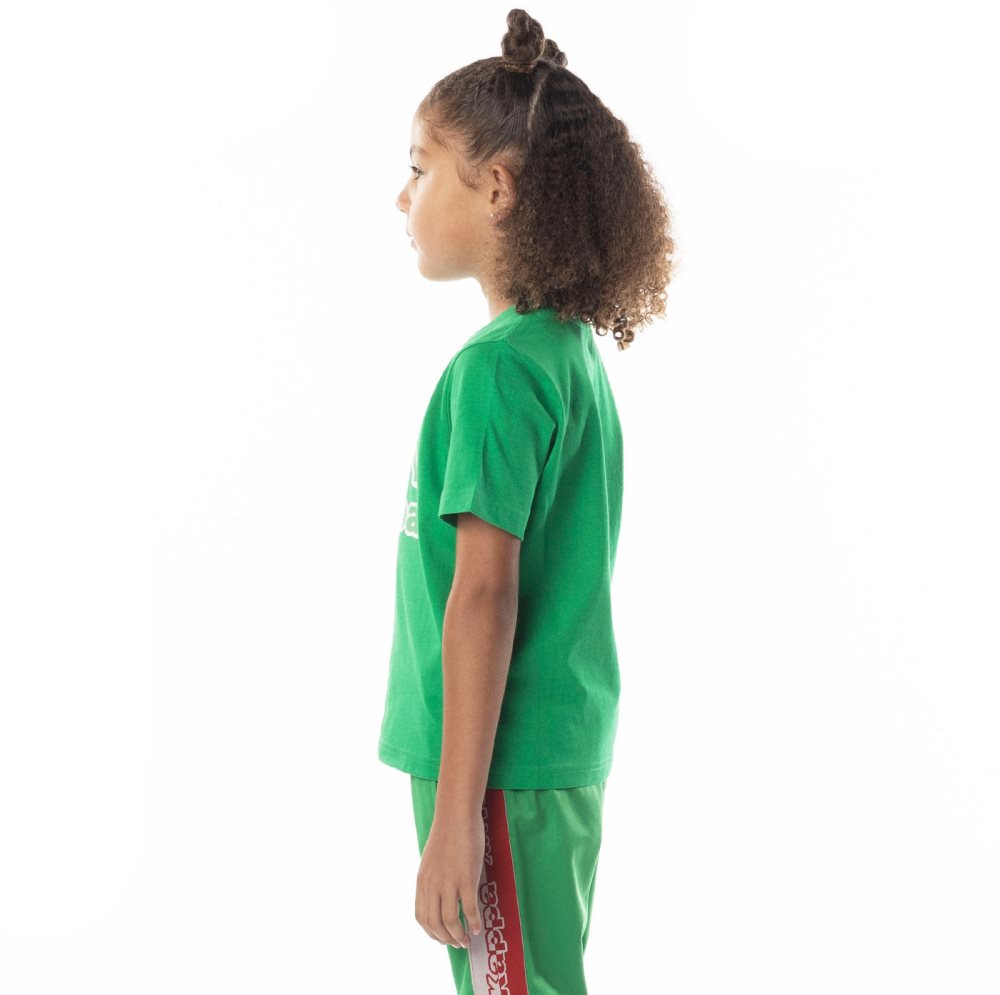 Kappa Logo Bant T Shirts Green | NL8402376