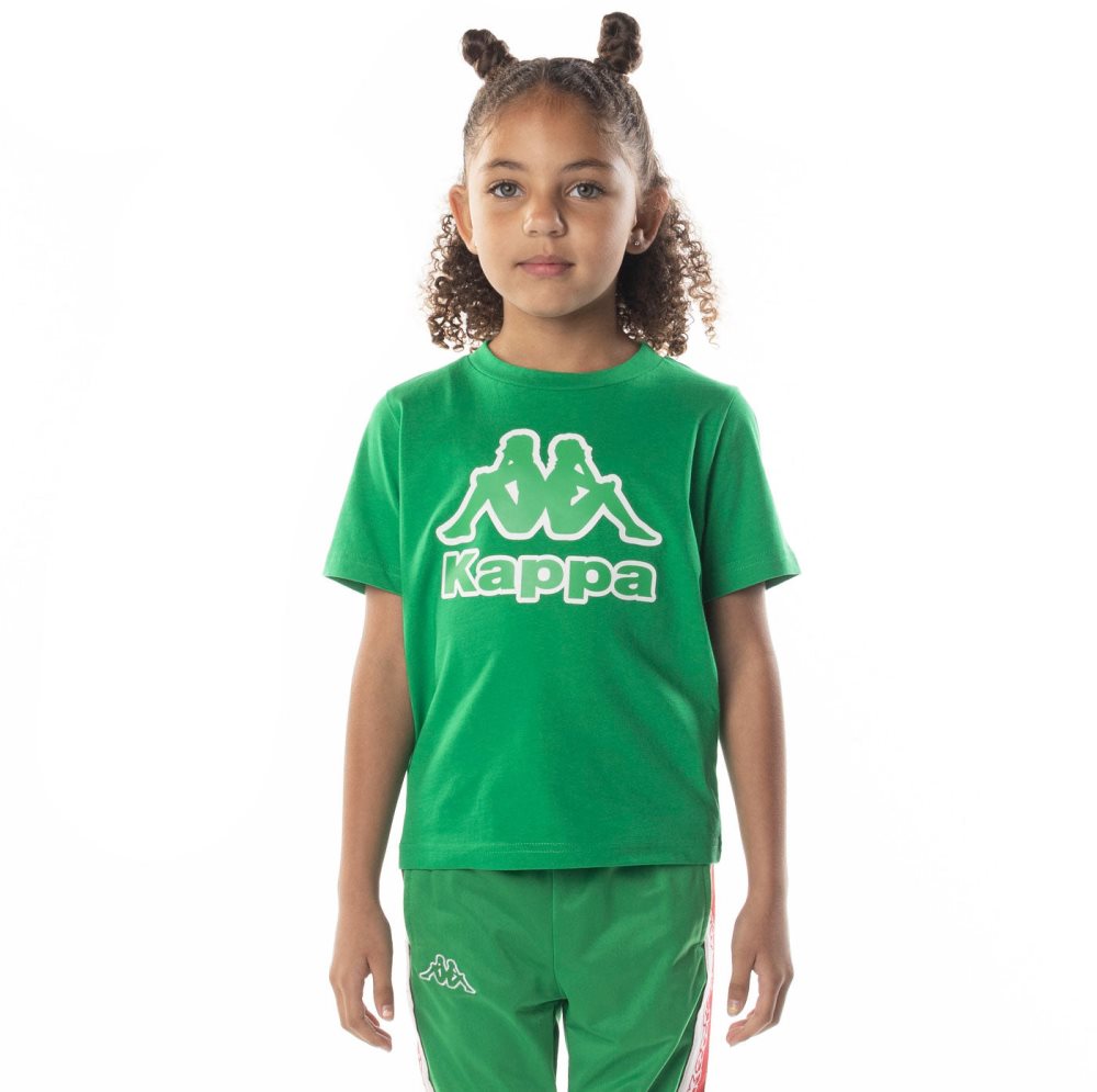 Kappa Logo Bant T Shirts Green | NL8402376