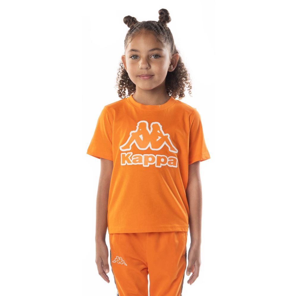 Kappa Logo Bant T Shirts Orange | RW6237859