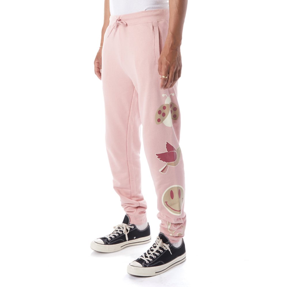 Kappa Logo Barillas Sweatpants Light Pink | KG4698271
