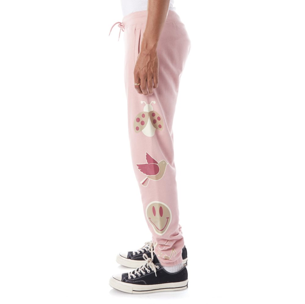 Kappa Logo Barillas Sweatpants Light Pink | KG4698271