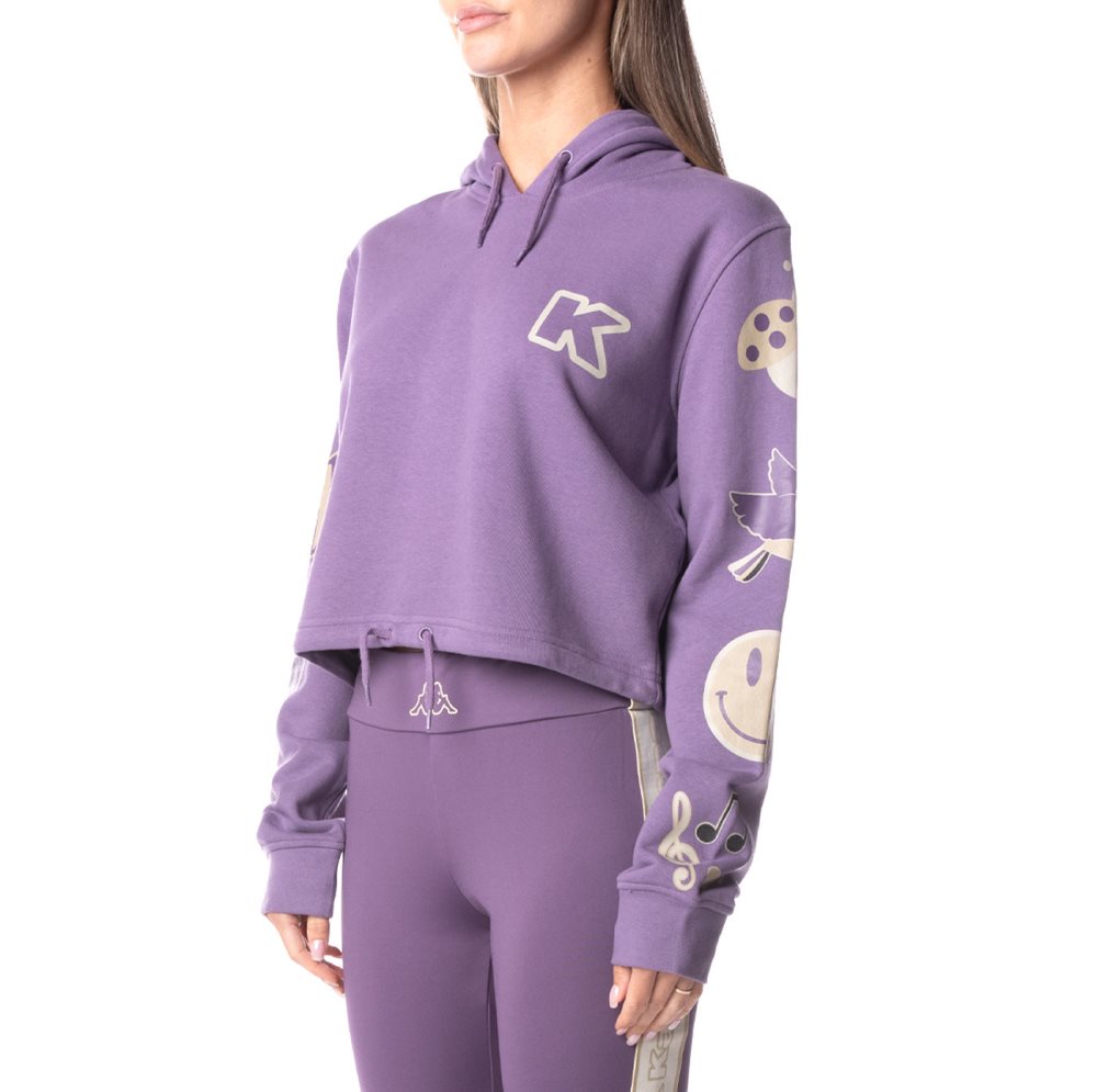 Kappa Logo Ceci Hoodie Purple | JM4896153