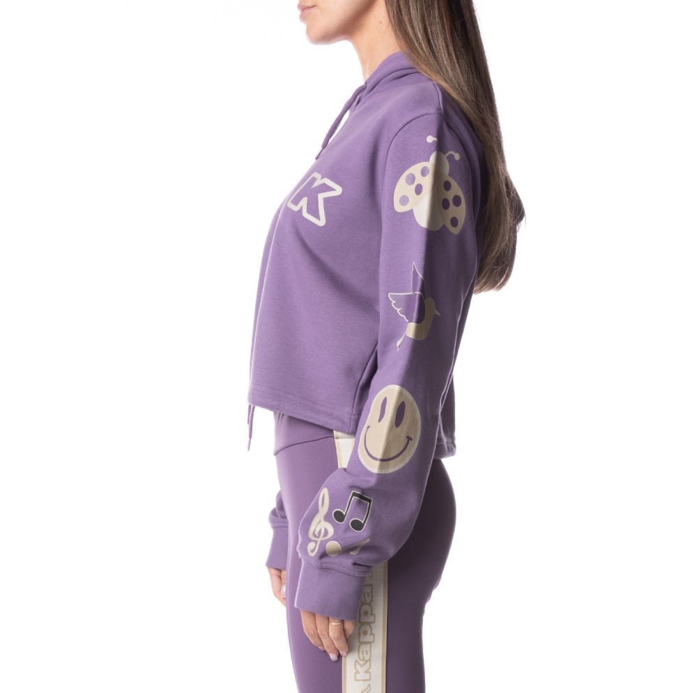 Kappa Logo Ceci Hoodie Purple | JM4896153