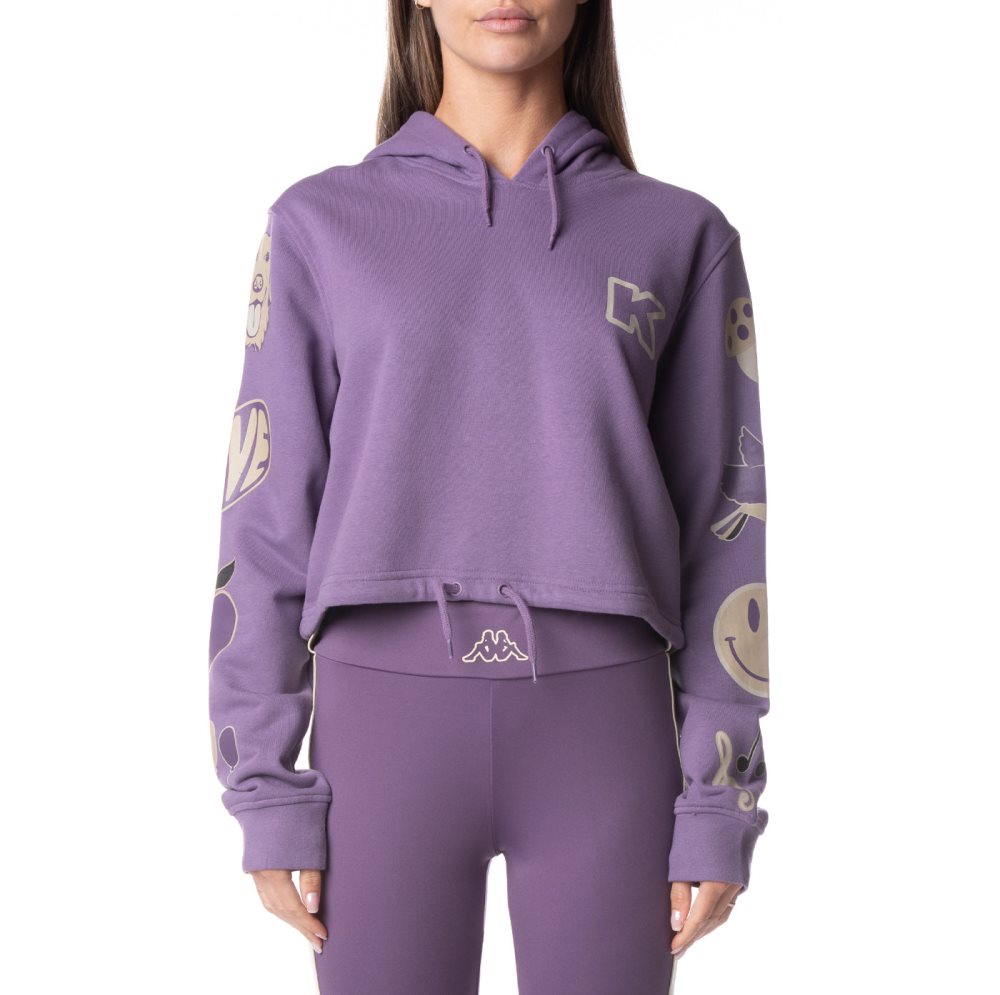 Kappa Logo Ceci Hoodie Purple | JM4896153