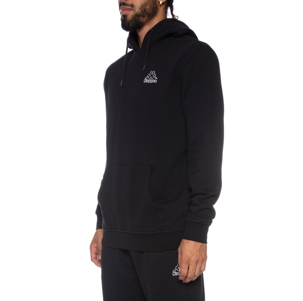Kappa Logo Covington Hoodie Black | NG5286041