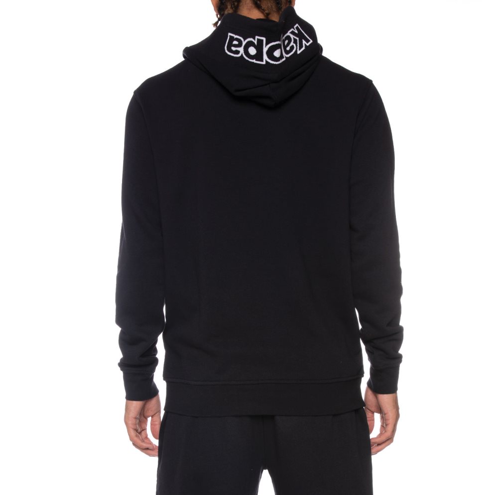 Kappa Logo Covington Hoodie Black | NG5286041