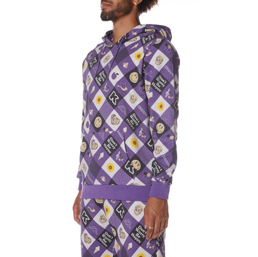 Kappa Logo Felix Hoodie Purple | PC2648137