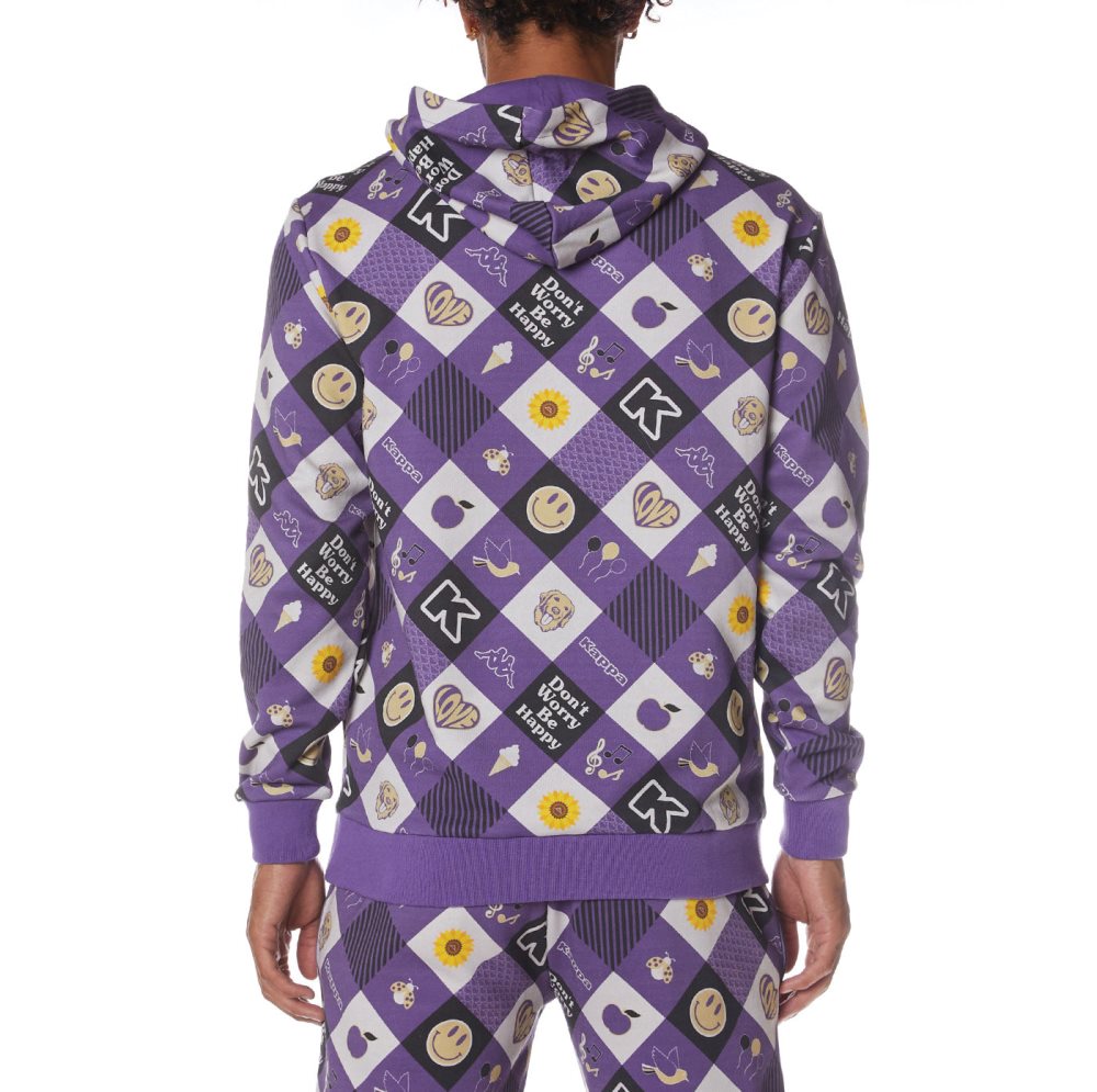 Kappa Logo Felix Hoodie Purple | VL7268431