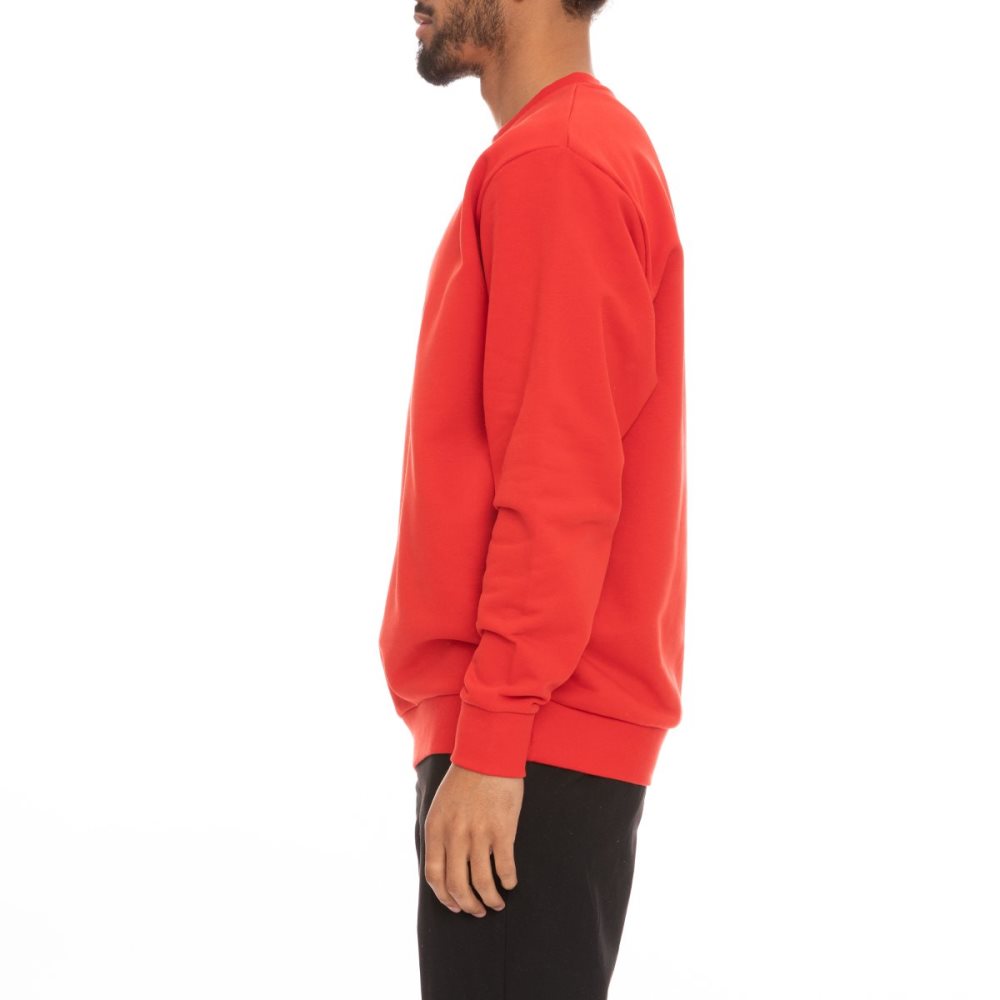 Kappa Logo Fleece Dafok Sweatshirts Red Coral | MD8274319
