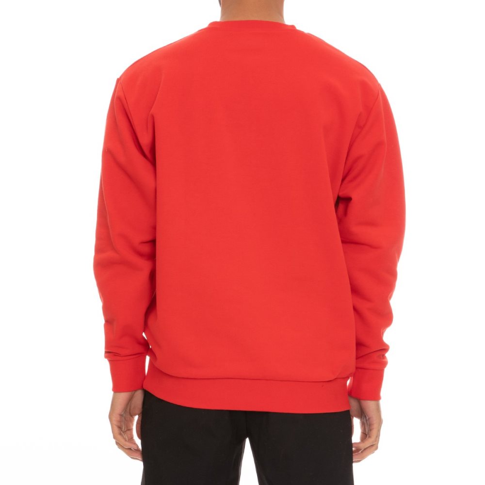 Kappa Logo Fleece Dafok Sweatshirts Red Coral | MD8274319