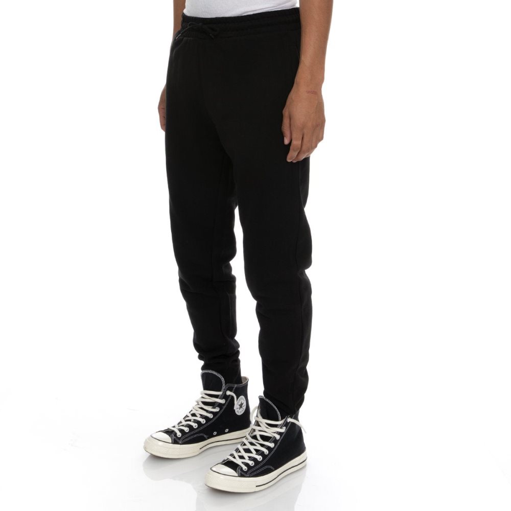 Kappa Logo Fleece Zanok Sweatpants Black | YS9268530