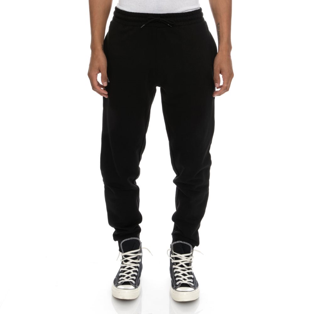 Kappa Logo Fleece Zanok Sweatpants Black | YS9268530
