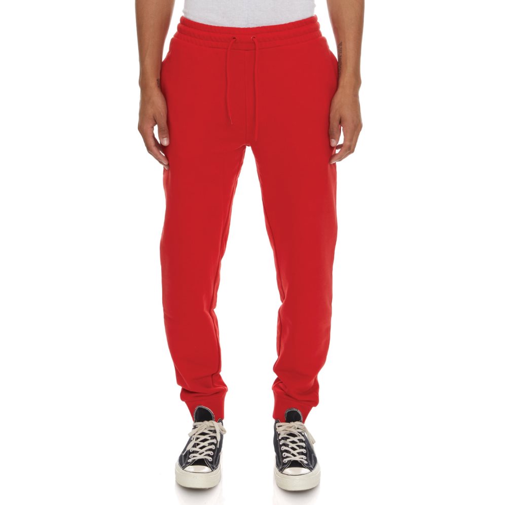 Kappa Logo Fleece Zanok Sweatpants Red Coral | XZ3712685