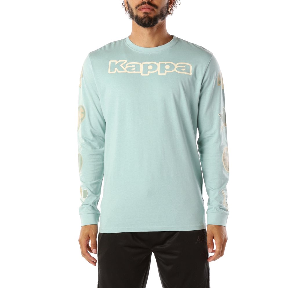 Kappa Logo Simbola T Shirts Light Blue | DO1852074
