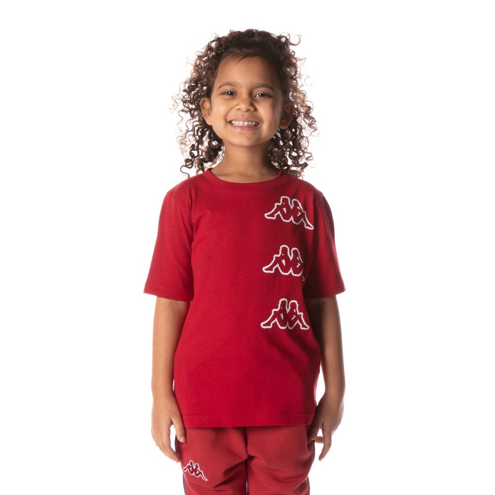 Kappa Logo Tape Aomix T Shirts Red | LX8942610