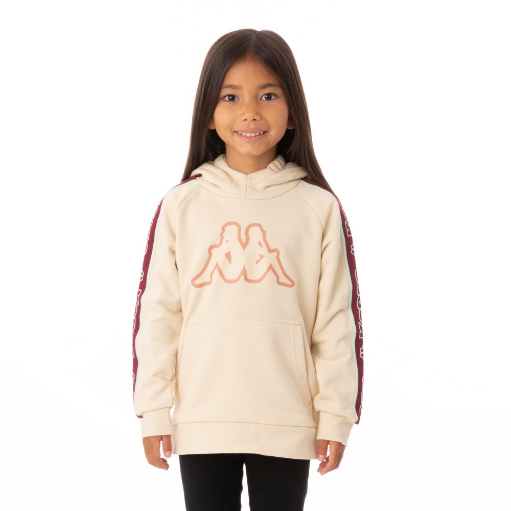 Kappa Logo Tape Apet 2 Hoodie Beige | AC9106872