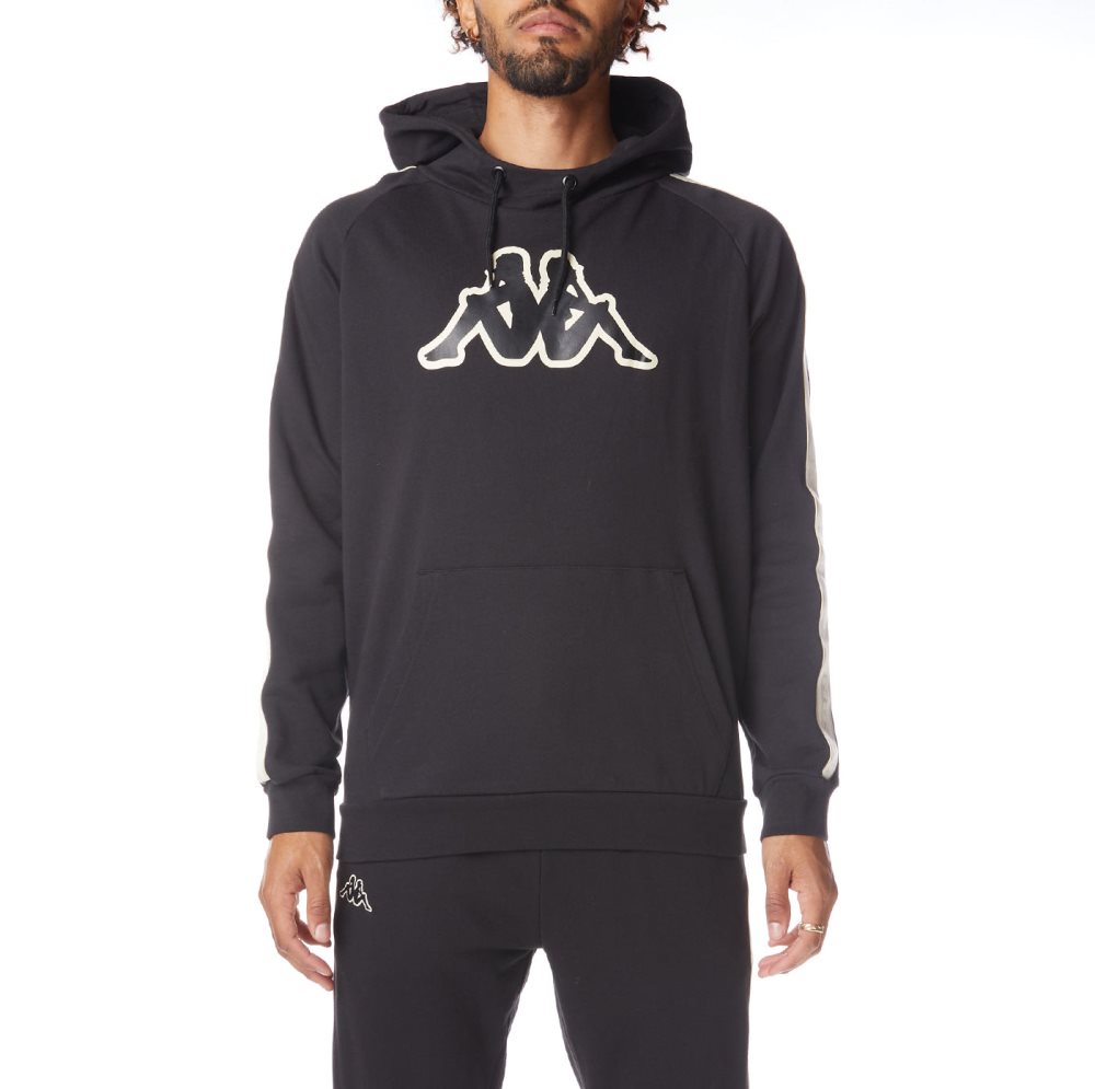 Kappa Logo Tape Apet 2 Hoodie Black | PL7049516