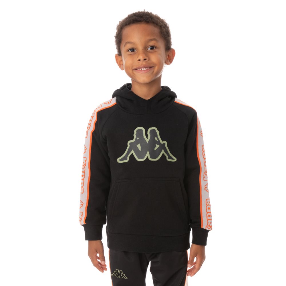 Kappa Logo Tape Apet 2 Hoodie Black | SN1457290
