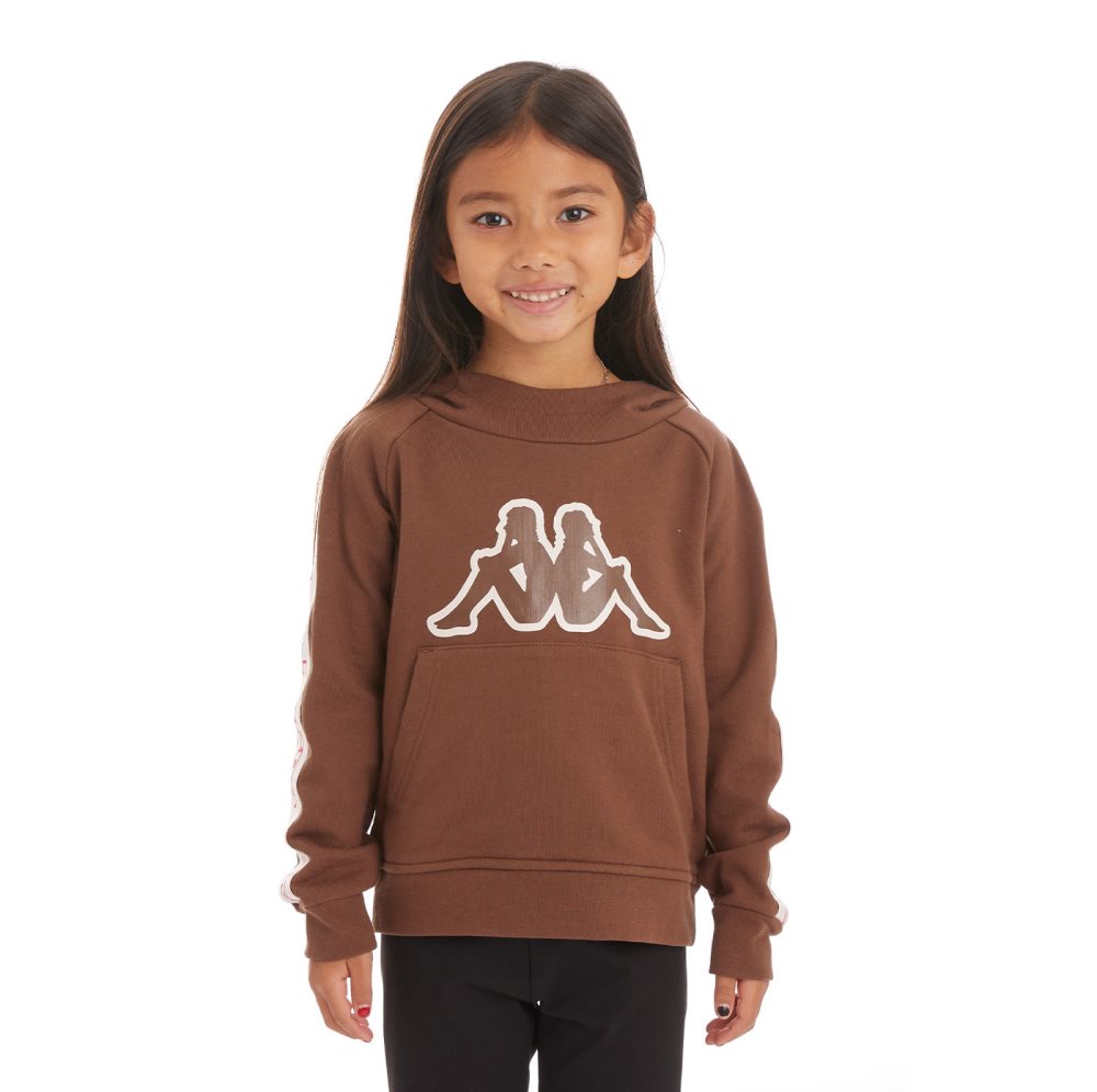 Kappa Logo Tape Apet 2 Hoodie Brown | LP4987213
