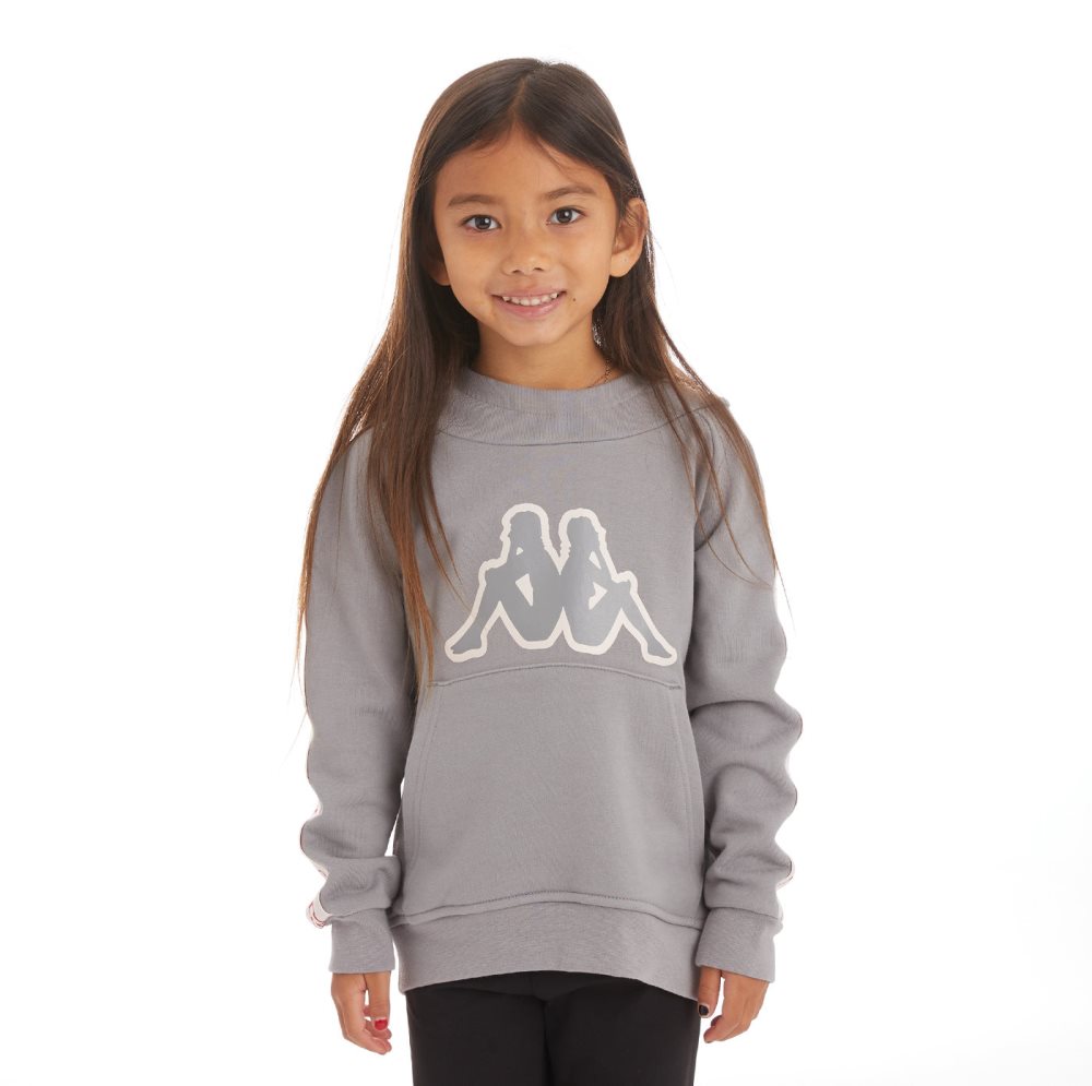 Kappa Logo Tape Apet 2 Hoodie Grey | BG5087143