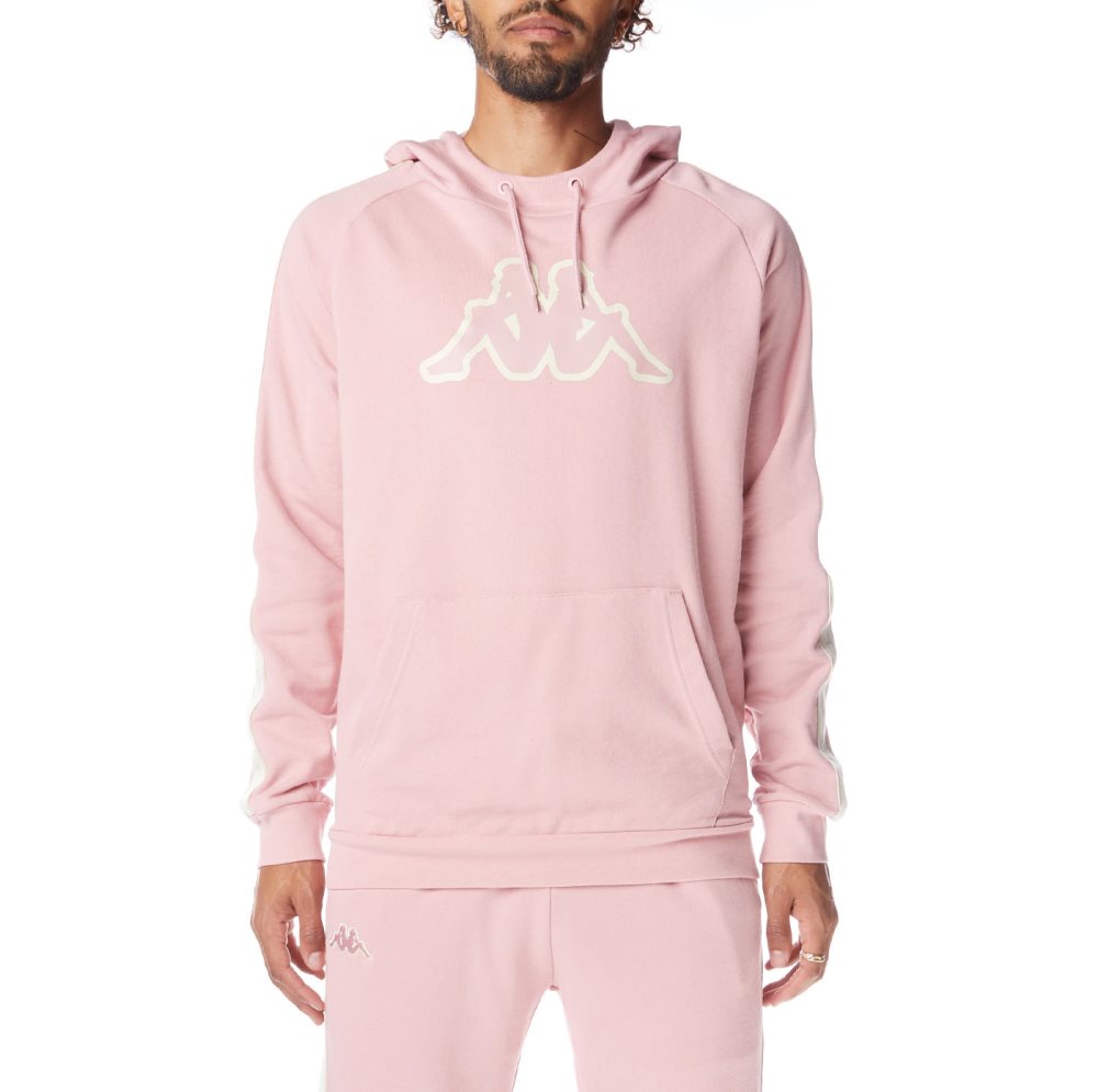 Kappa Logo Tape Apet 2 Hoodie Light Pink | AI6918203
