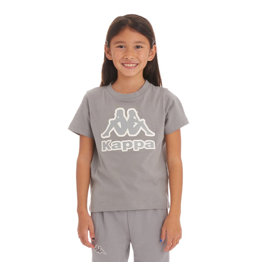 Kappa Logo Tape Bant T Shirts Grey | WS0253478