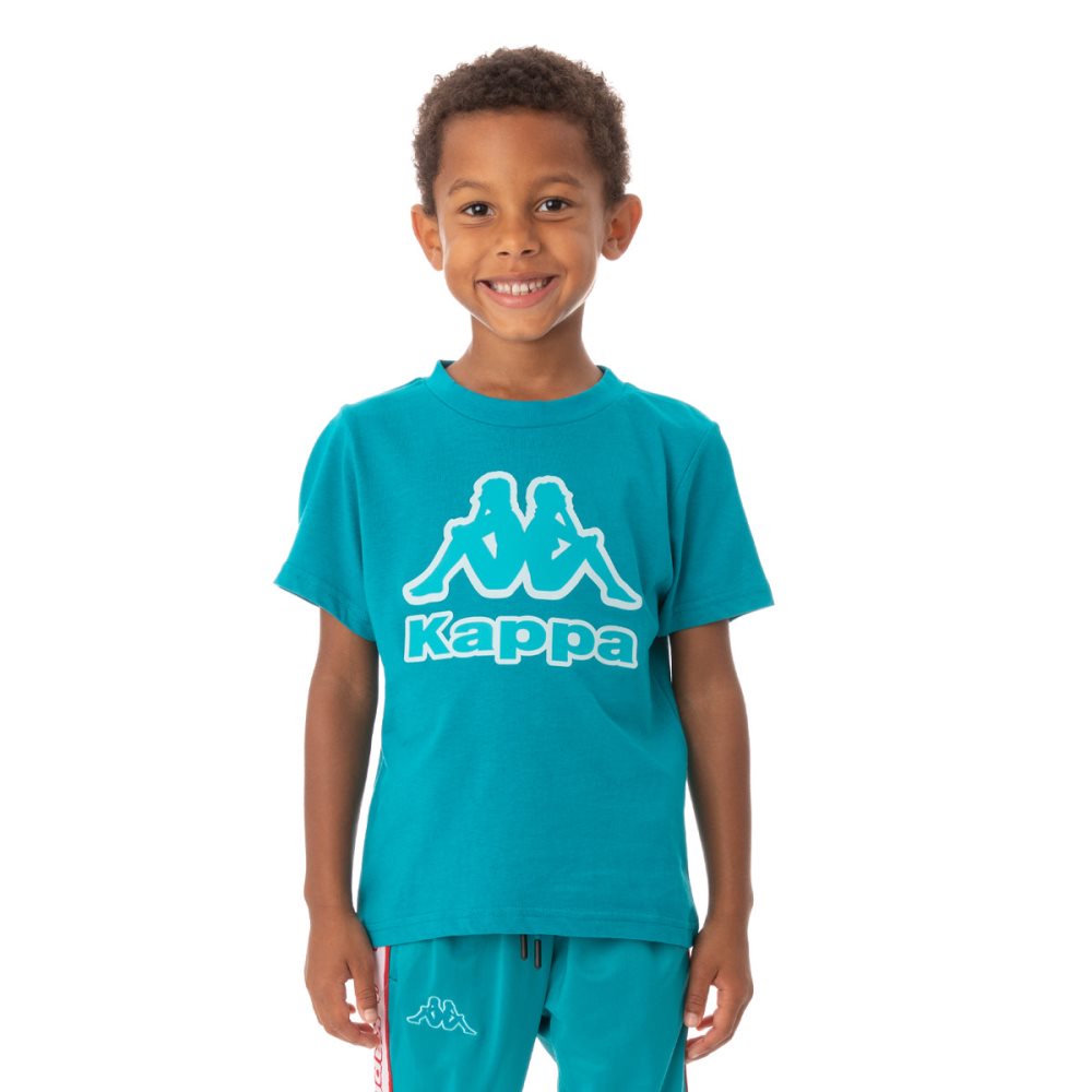 Kappa Logo Tape Bant T Shirts Peacock | BR4357610