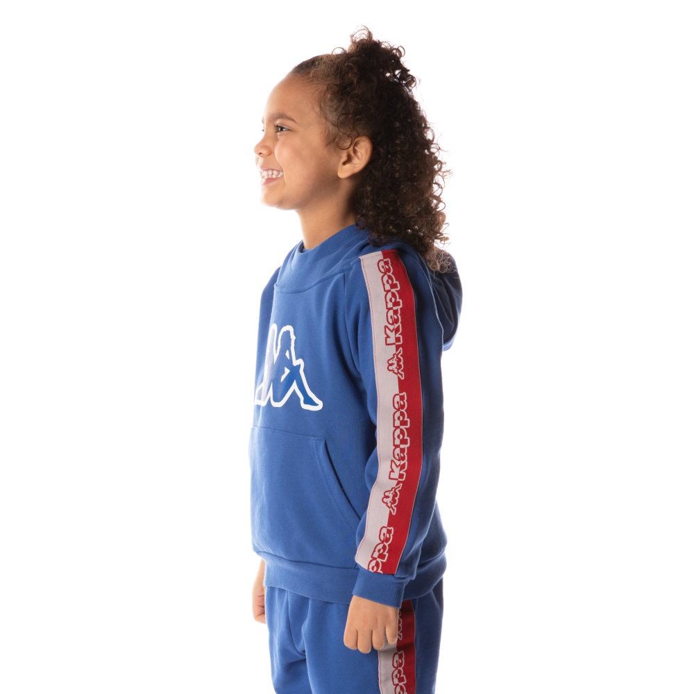 Kappa Logo Tape Dapet Hoodie Blue | YU8941630