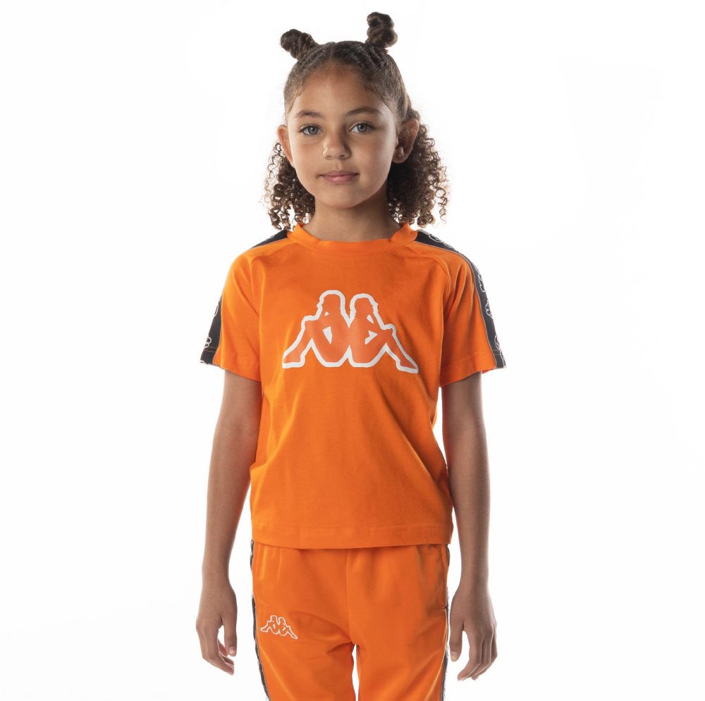 Kappa Logo Tape Davirec T Shirts Orange | UP9684253