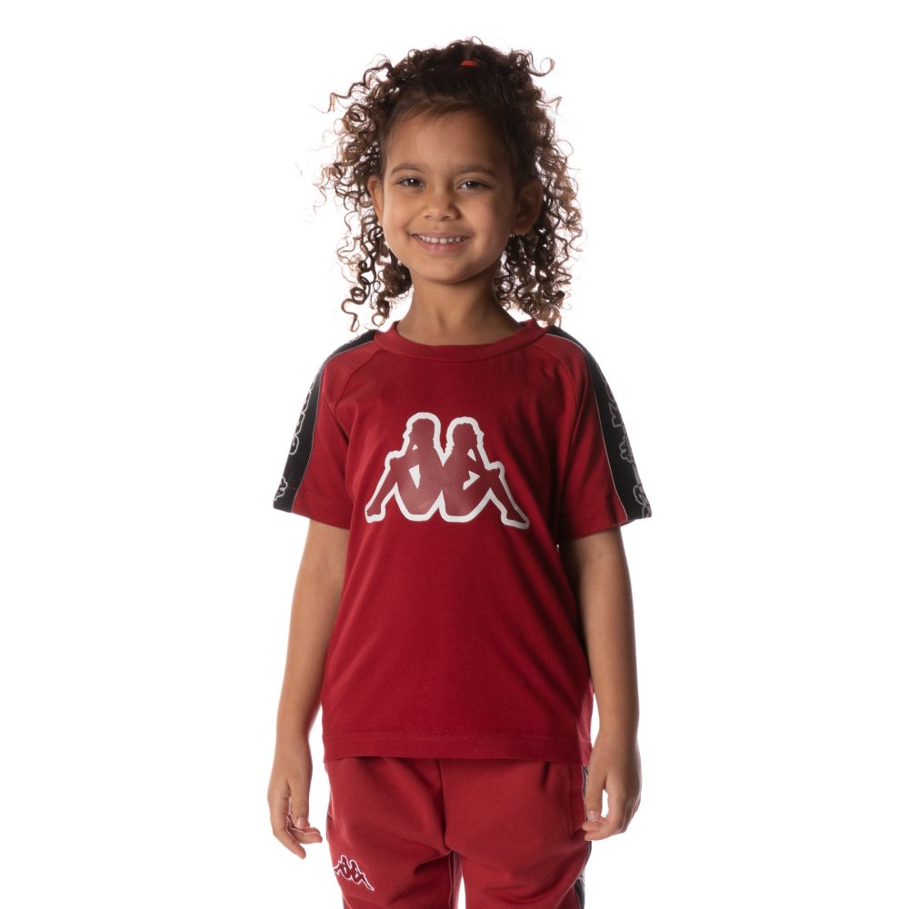 Kappa Logo Tape Davirec T Shirts Red | XZ5824930