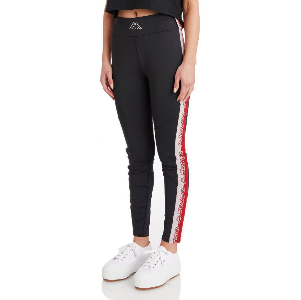 Kappa Logo Tape Desir Leggings Black | JQ4293871