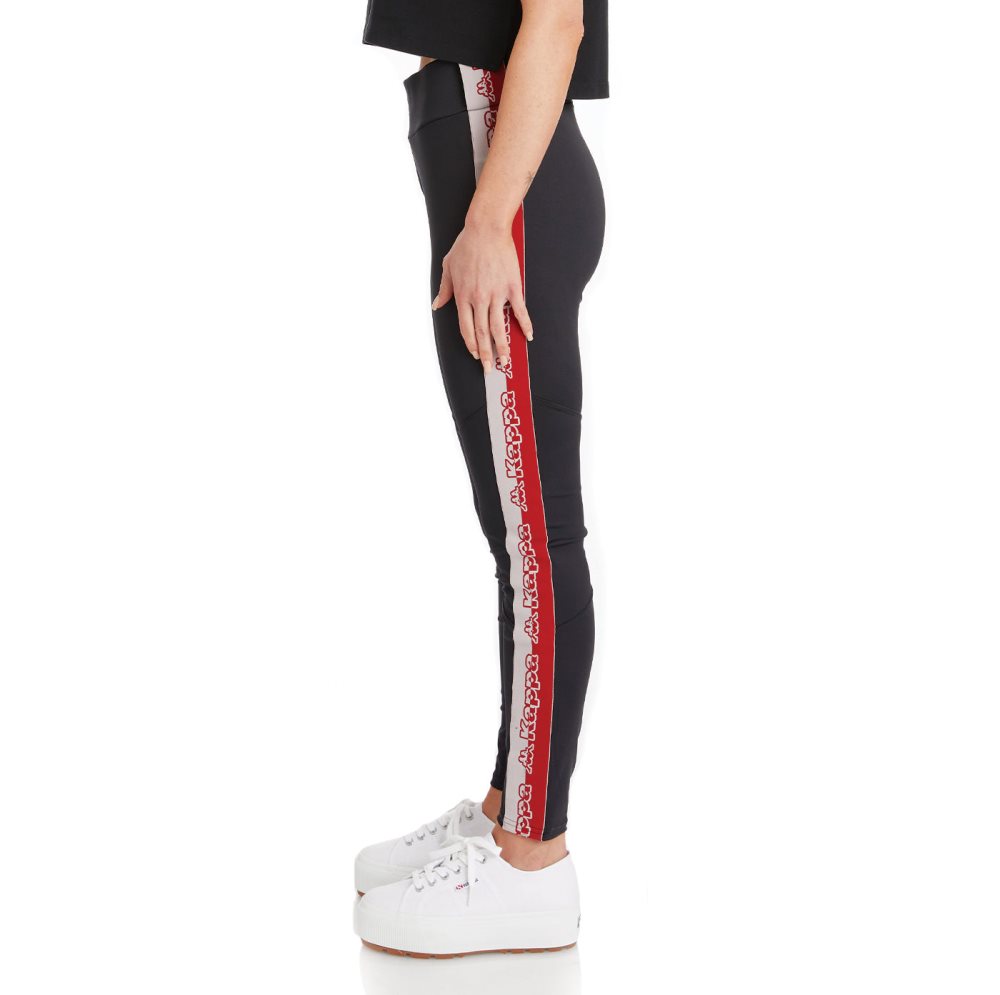 Kappa Logo Tape Desir Leggings Black | JQ4293871