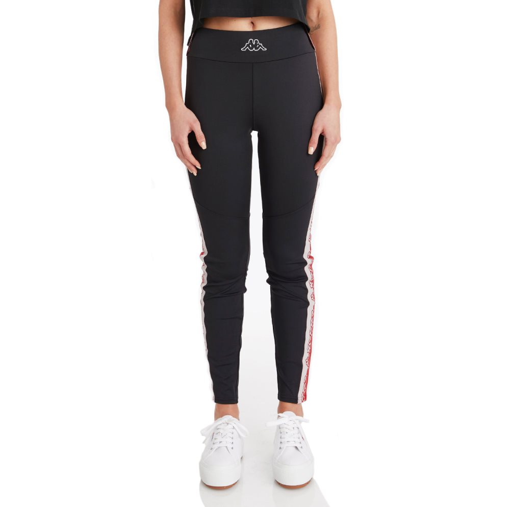 Kappa Logo Tape Desir Leggings Black | JQ4293871