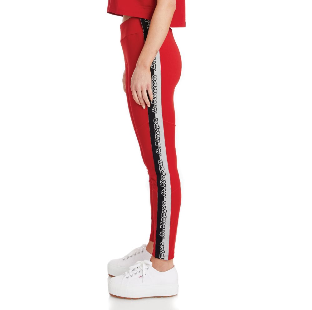 Kappa Logo Tape Desir Leggings Red | KI4258136