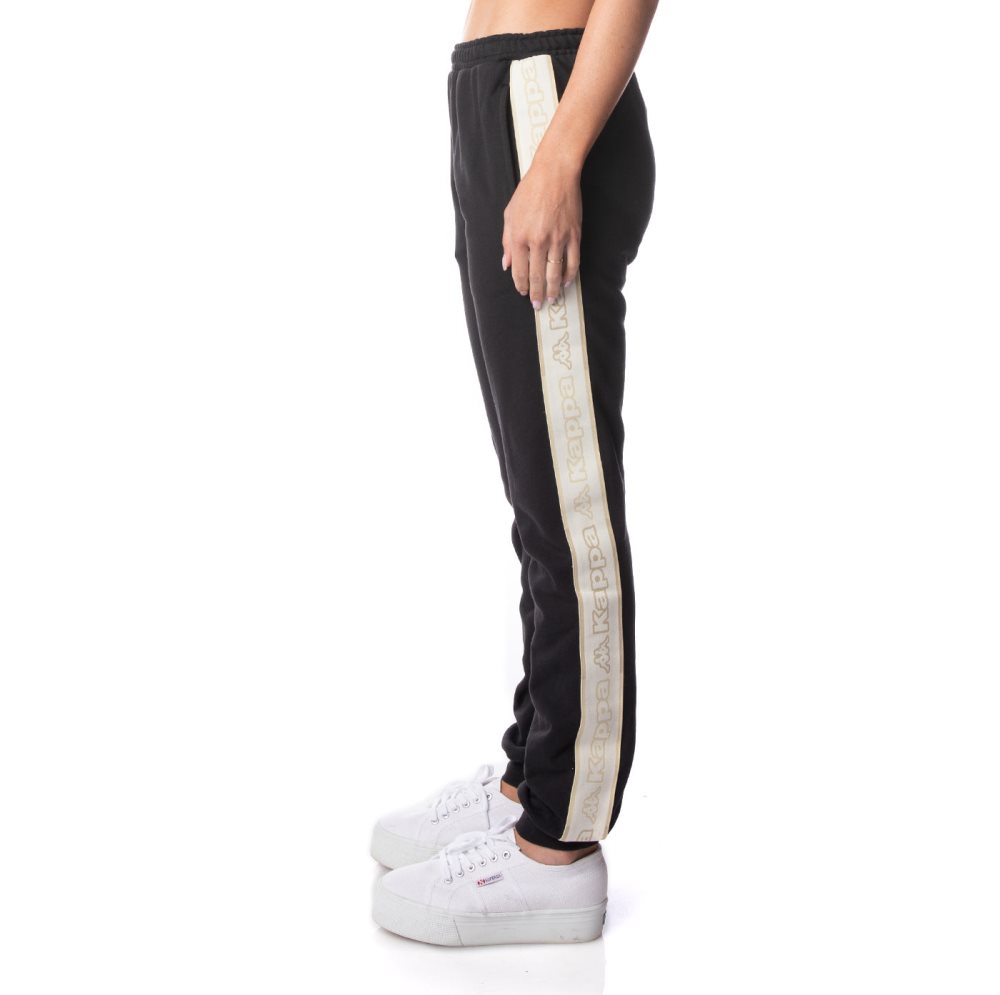 Kappa Logo Tape Edda Sweatpants Black | JU0536918
