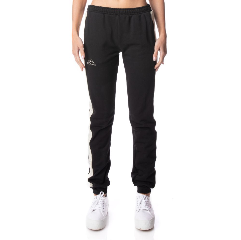 Kappa Logo Tape Edda Sweatpants Black | JU0536918