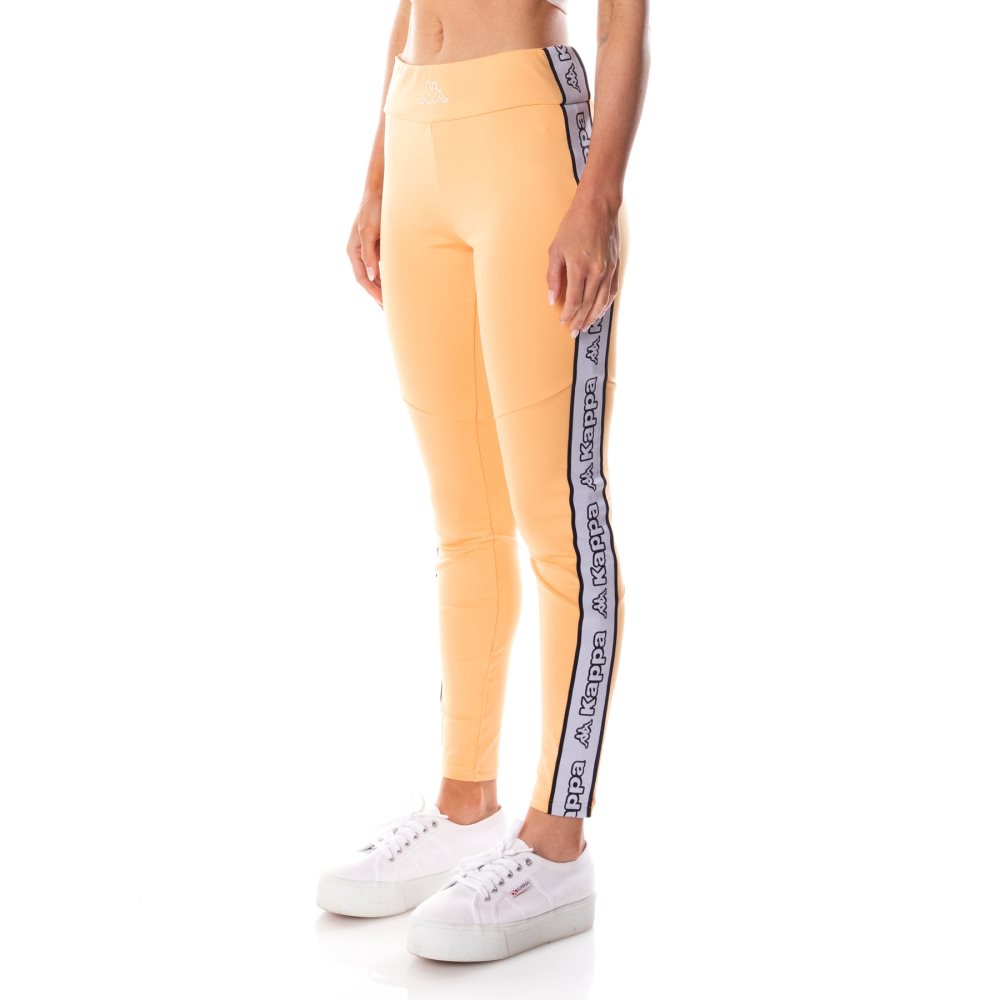 Kappa Logo Tape Eva Leggings Light Orange | IO6907342