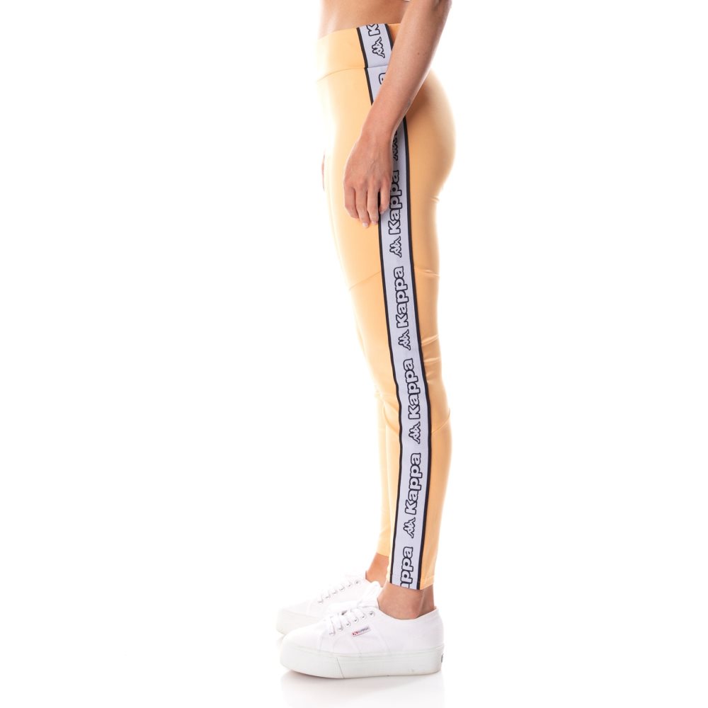 Kappa Logo Tape Eva Leggings Light Orange | IO6907342