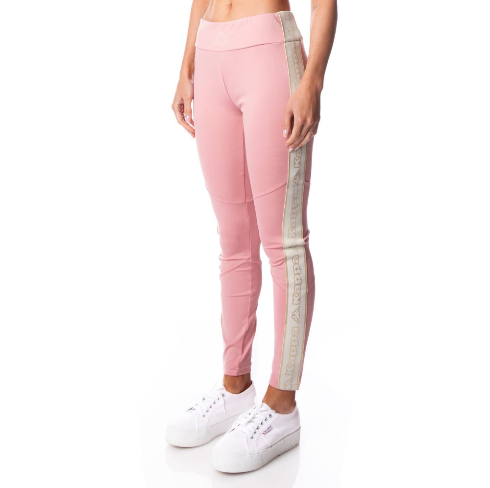 Kappa Logo Tape Eva Leggings Pink | WP1038295