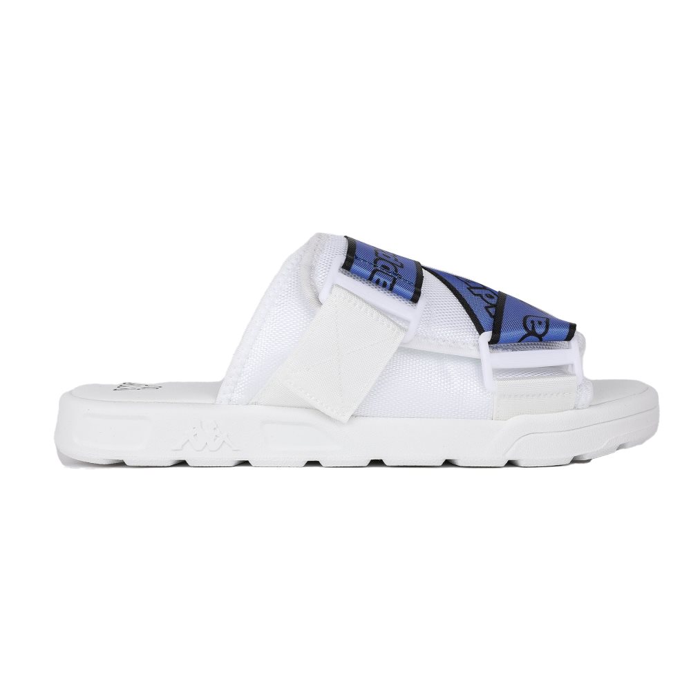 Kappa Logo Tape Kalpi Sandals White Blue | UM3650172